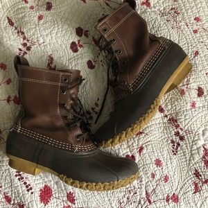 L.L. Bean boots brown on brown 6 inch